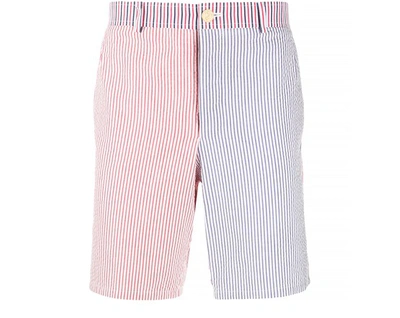 Shop Thom Browne Funmix Shorts In Rwbwht