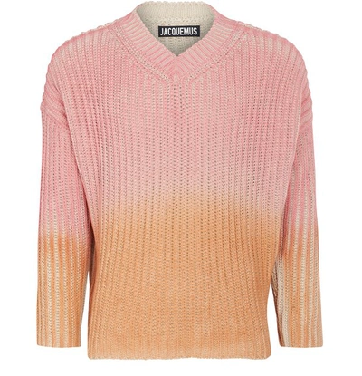 Shop Jacquemus Soleil Sweater In Faded Pink