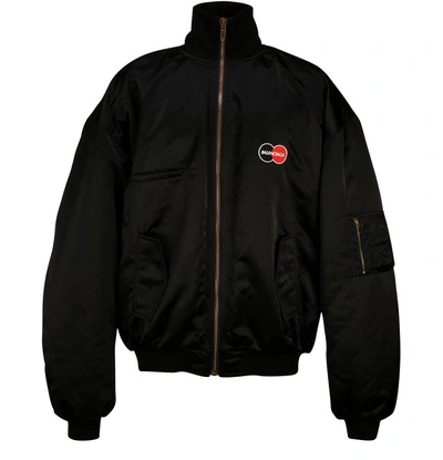 Shop Balenciaga Uniform Bomber In Black