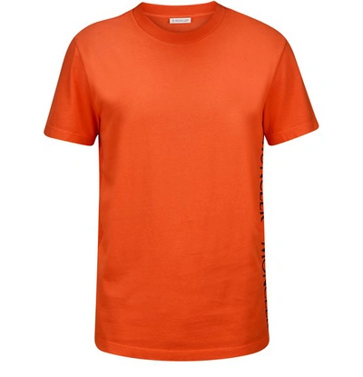 Shop Moncler Short Sleeves T-shirt In Orange