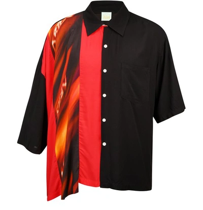 Shop Aries Unstructured Hawaiian Shirt In Black