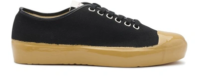Shop Marni Cotton Sneakers In Black