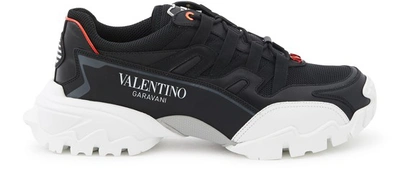 Shop Valentino Garavani Climber Trainers In Nero/bianco