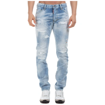 Shop Dsquared2 Men's Jeans Denim Rainbow Cool Guy In Light Blue