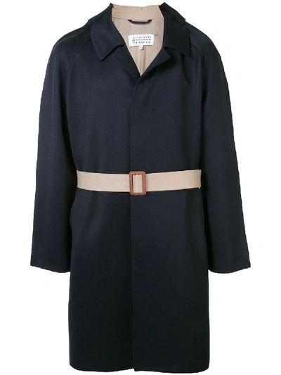 Shop Maison Margiela Hybrid Trench Coat In Blue