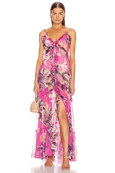 Shop Patbo Grace Convertible Top Dress In Fuchsia