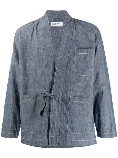 UNIVERSAL WORKS 22165CHAMBRAY INDIGO NATURAL (VEGETABLE)->COTTON