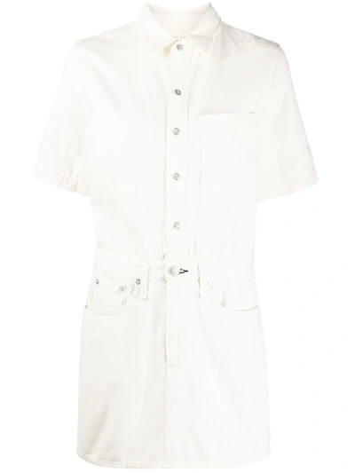 Shop Rag & Bone Short Sleeve Denim Dress In White