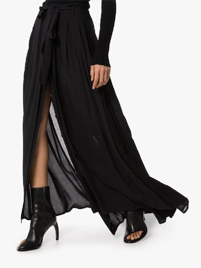 Shop Ann Demeulemeester Cashmere Maxi Skirt In Black