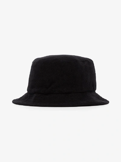 Shop Natasha Zinko Black Embroidered Bucket Hat