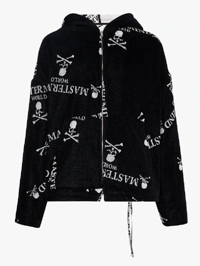 Shop Mastermind Japan Skull Logo Hooded Jacket In Black