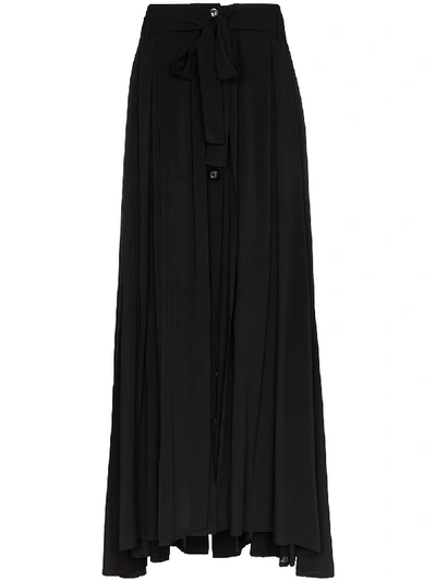 Shop Ann Demeulemeester Button-down Maxi Skirt In Black