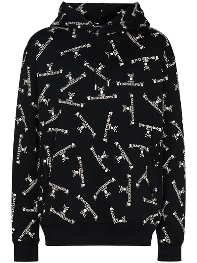 Shop Mastermind Japan Skull-print Hoodie In Black