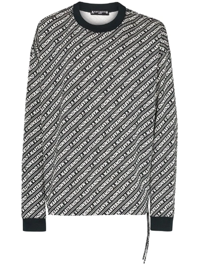 Shop Mastermind Japan Oversized Logo-print Sweatshirt In Black