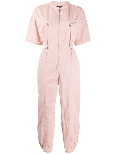 Shop Pinko Zipped Utility Jumpsuit In Pink