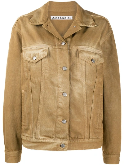 Shop Acne Studios Recrafted 2000 Denim Jacket In Brown
