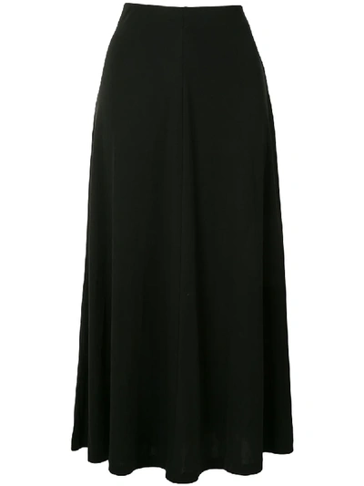 Shop Totême Varadero Draped Midi Skirt In Black