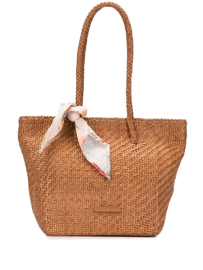 Shop Loeffler Randall Tatia Woven Tote Bag In Brown