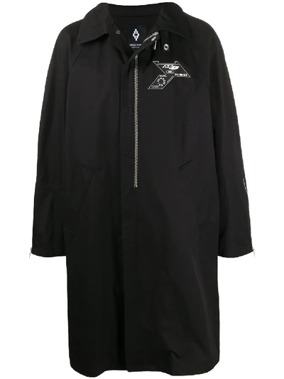 Shop Marcelo Burlon County Of Milan County Long Coat In Black