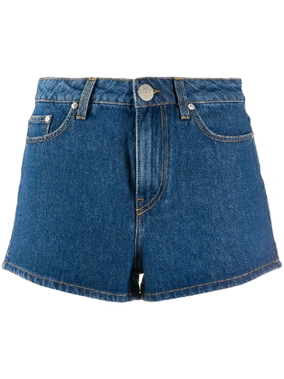 Shop Chiara Ferragni Flirting Denim Shorts In Blue