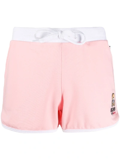 Shop Moschino Underbear Shorts In Pink