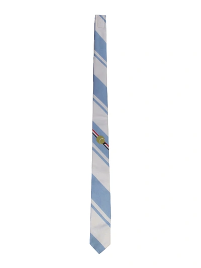 Shop Thom Browne Silk Tie In Blu