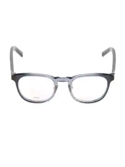 Shop Berluti Men's 51mm Plastic Square Optical Glasses In Black Brown