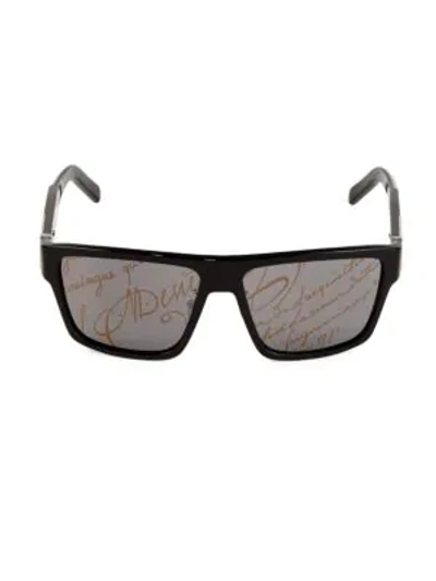Shop Berluti Men's 62mm Fashion Mask Square Sunglasses In Black