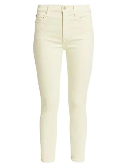 Shop 7 For All Mankind High-rise Skinny Jeans In Mint