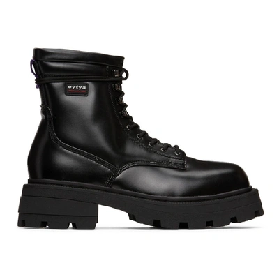 Eytys Michigan Chunky Leather Boots In Black | ModeSens