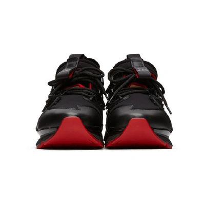 Shop Christian Louboutin Black And Red Runner Sneakers In Bk01 Black