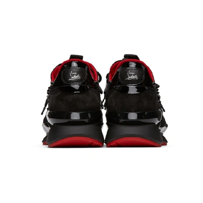 Shop Christian Louboutin Black And Red Runner Sneakers In Bk01 Black