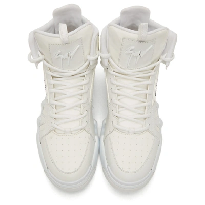 Shop Giuseppe Zanotti White Jupiter Sneakers