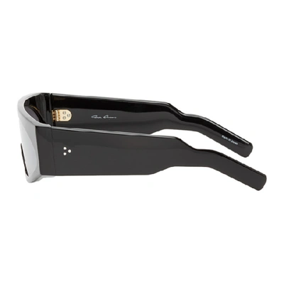 Shop Rick Owens Black And Silver Kiss Sunglasses In 0918 Black