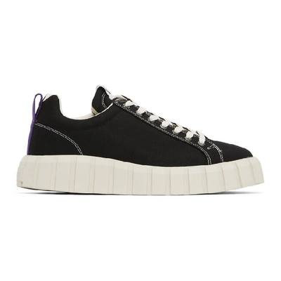 Shop Eytys Black Canvas Odessa Sneakers