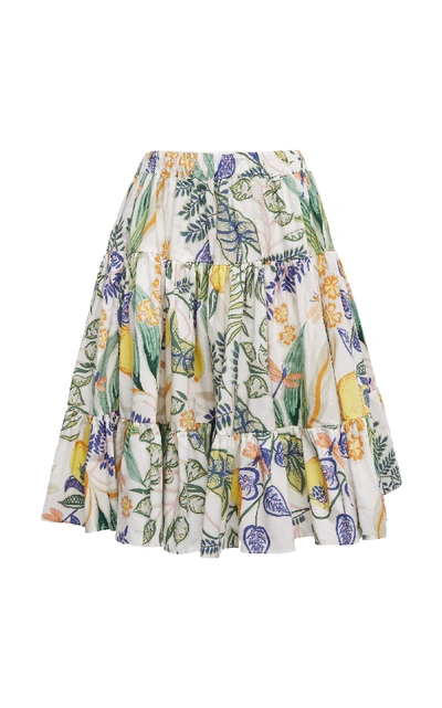 Shop La Doublej Love Printed Cotton Skirt