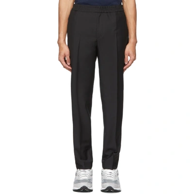 Shop Harmony Black Wool & Mohair Paolo Trousers In 000 Black