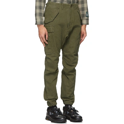 Shop R13 Khaki Military Cargo Pants In Olive