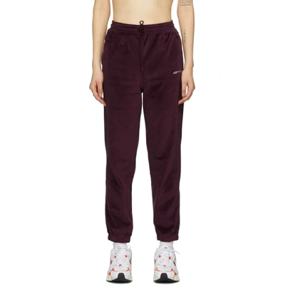 Shop Carhartt Work In Progress Burgundy Tatum Sweatpants In Shiraz / Wa