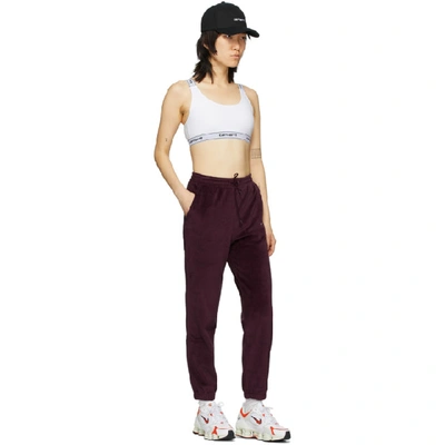 Shop Carhartt Work In Progress Burgundy Tatum Sweatpants In Shiraz / Wa