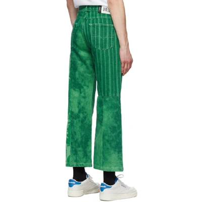 GR-UNIFORMA 绿色 DIESEL 联名漂白牛仔裤