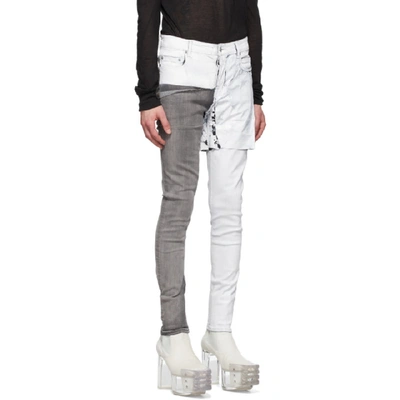 Shop Rick Owens White Wax Tyrone Collage Jeans In 01c White W