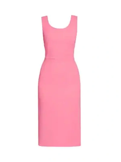 Shop Dolce & Gabbana Cady Sheath Dress In Pink