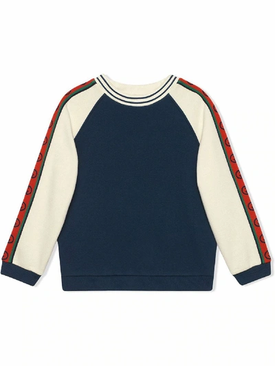 Shop Gucci Childrens Cotton Sweatshirt In Blu