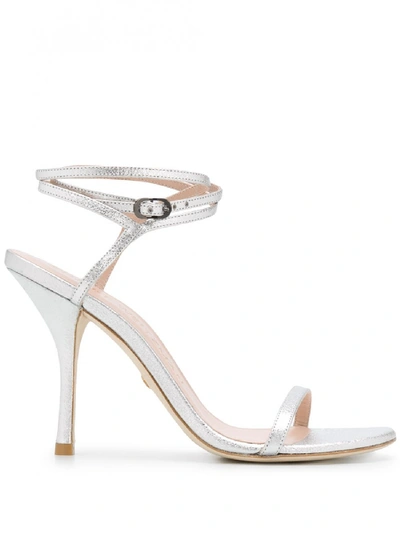 Shop Stuart Weitzman Merinda Leather Sandals In Silver