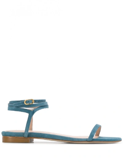Shop Stuart Weitzman Merinda Leather Sandals In Blue