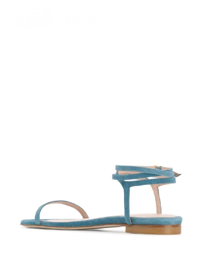Shop Stuart Weitzman Merinda Leather Sandals In Blue