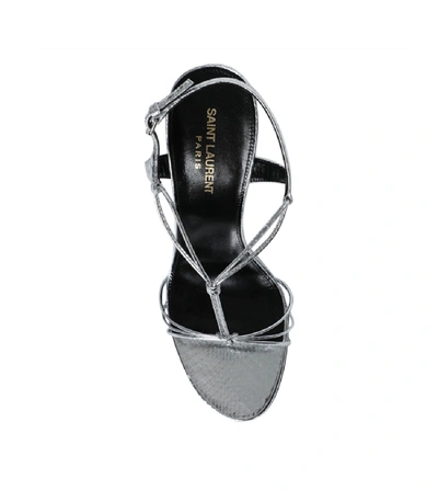 Shop Saint Laurent Silver Robin 105 Sandal