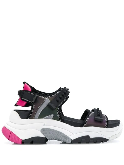 Shop Ash Adapt Sneaker-style Sandals In Black