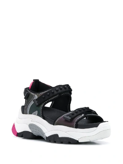 Shop Ash Adapt Sneaker-style Sandals In Black